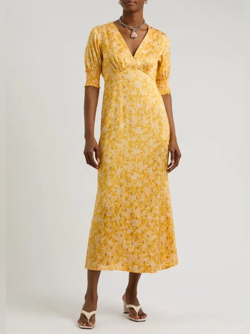Never Fully Dressed Yellow Mosaic May Midi Dress NWT Size 12